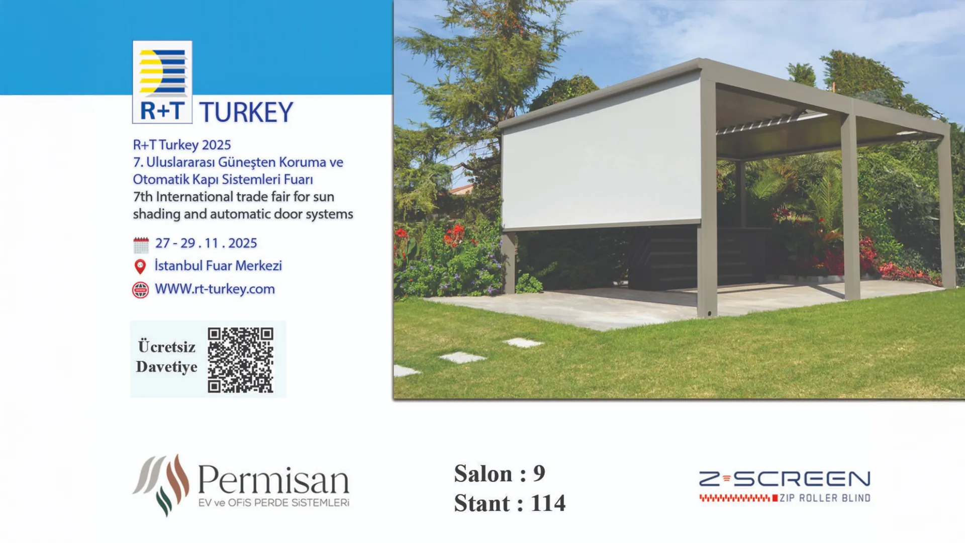 R+T Turkey 2025 7. Uluslararası Güneşten Korunma ve Otomatik Kapı Sistemleri Fuarı